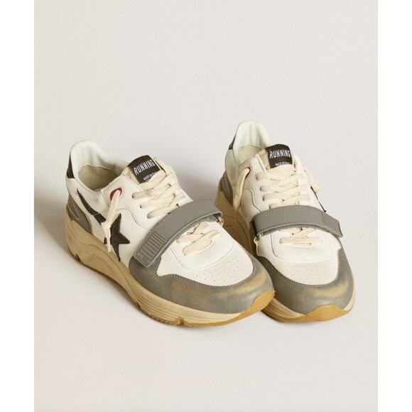 Golden Goose Running Sole LAB Cream Leather Gray Strap and Black Star 39 / US 9 - Picture 1 of 13